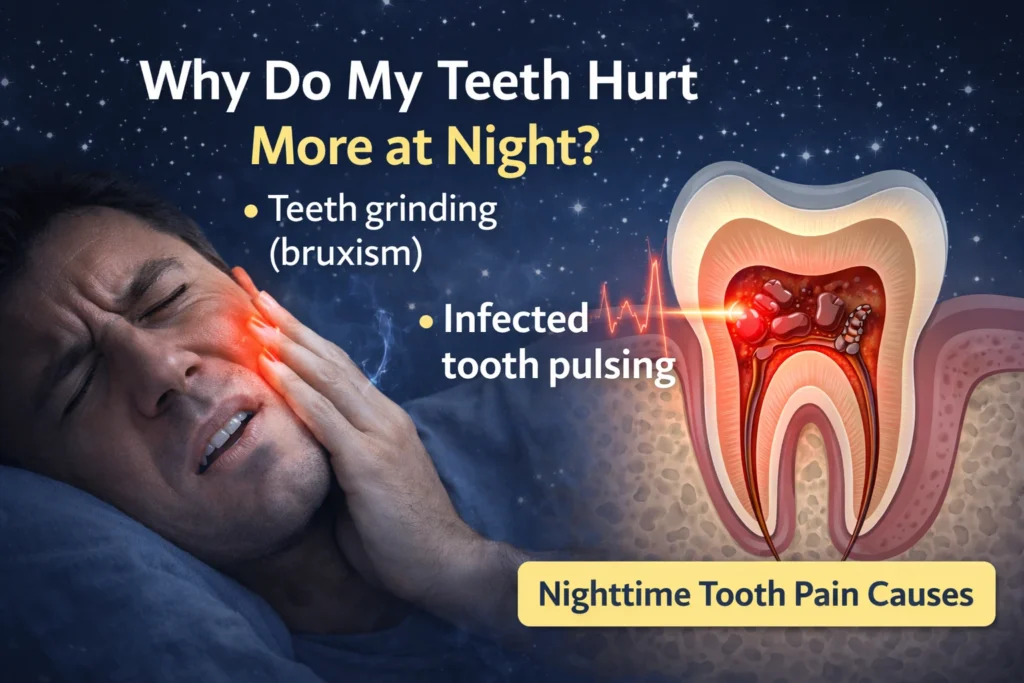 why do my teeth hurt at night?